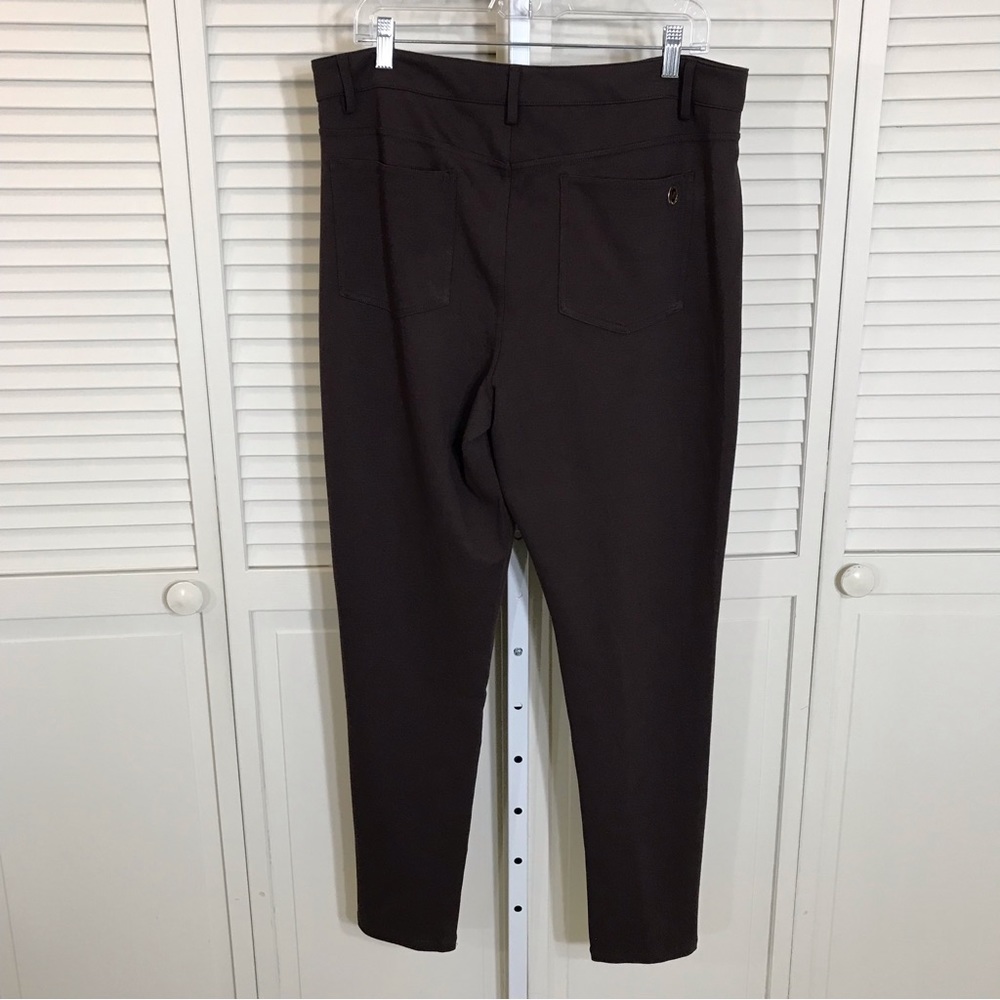 NWT Michael Kors Chocolate Gold Logo Slim Fit Knit Pants XL - Picture 13 of 13